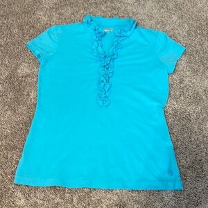 LILLY PULITZER
Frida Ruffle Collar Short Sleeve Polo